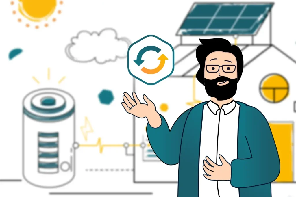 Dom wyposażony w fotowoltaikę off-grid.